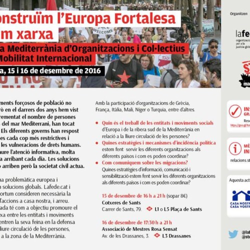 Trobada Mediterrània: Deconstruïm l’Europa Fortalesa