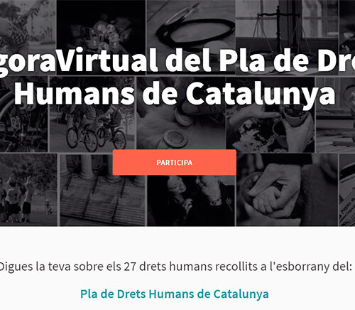 #ÁgoraVirtual: Ultima fase del proceso de debate y consulta del Plan de Derechos Humanos de Cataluña
