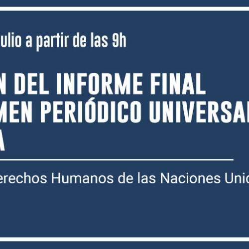 Adopció de l’informe final de l’Examen Periòdic Universal a Espanya