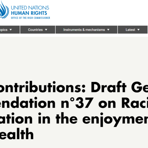 Contribución al borrador de Recomendación General n°37 sobre la discriminación racial en el disfrute del derecho a la salud