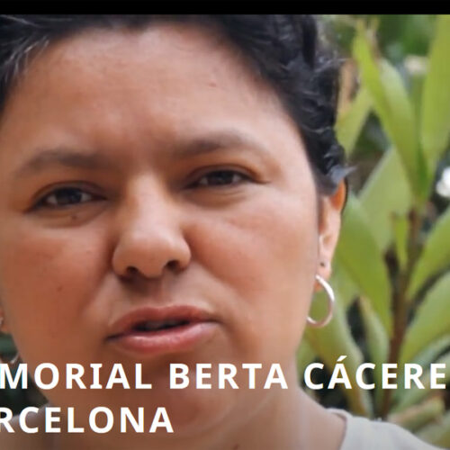 Memorial a Berta Cáceres en Barcelona