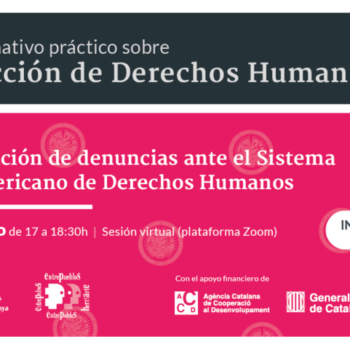 [Cicle formatiu pràctic sobre protecció de drets humans] Sessió III: Presentació de casos de vulneració i violació de DH davant el Sistema Interamericà de Drets Humans.