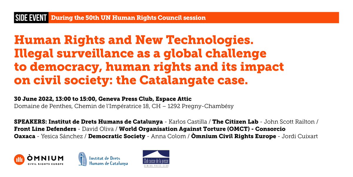 Drets Humans i Noves Tecnologies. La vigilància il·legal com a desafiament global a la democràcia, els drets humans i el seu impacte en la societat civil