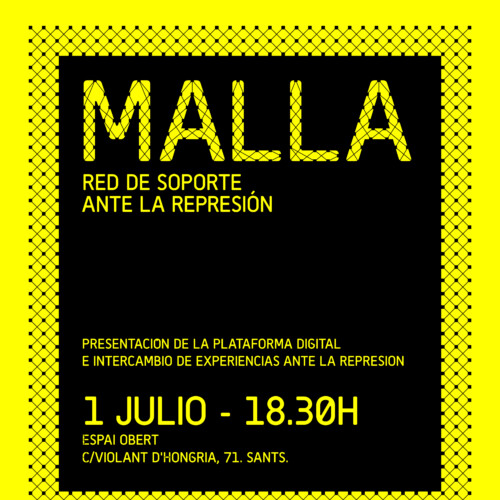 #NaceMALLA – Presentación de la red de soporte ante la represión