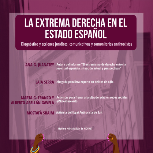 [Webinar] L’extrema dreta a l’estat espanyol: diagnòstic i accions jurídiques, comunicatives i comunitàries antiracistes