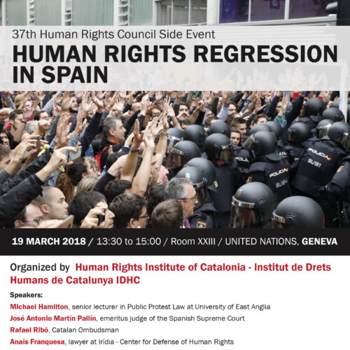 Debat sobre la regressió de drets humans a Espanya